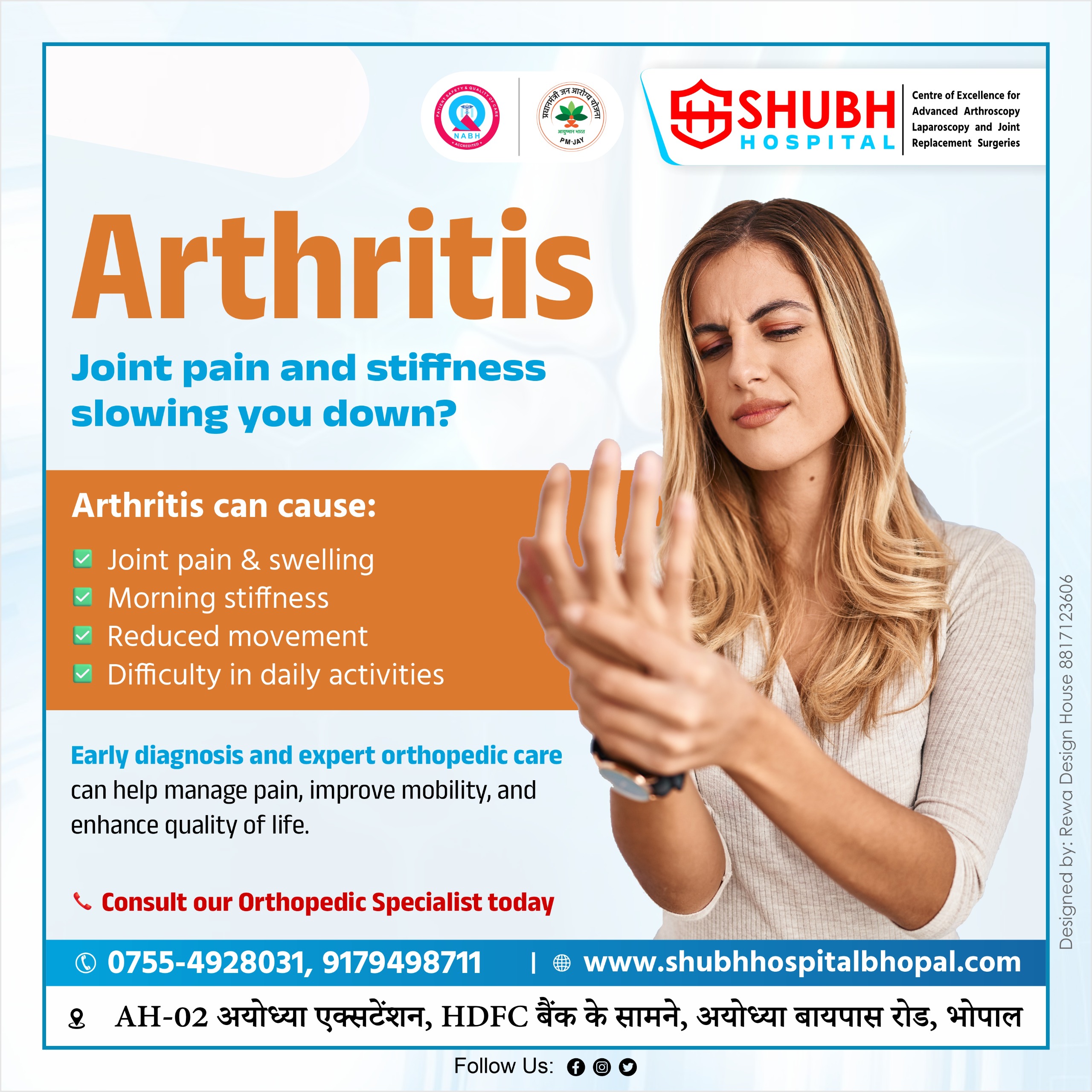 Advanced arthritis treatment in Bhopal for hand joint pain